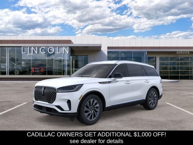 Pristine White Metallic Tri-Coat 2026 Lincoln Aviator SUV / Crossover Rear-Wheel Drive Automatic
