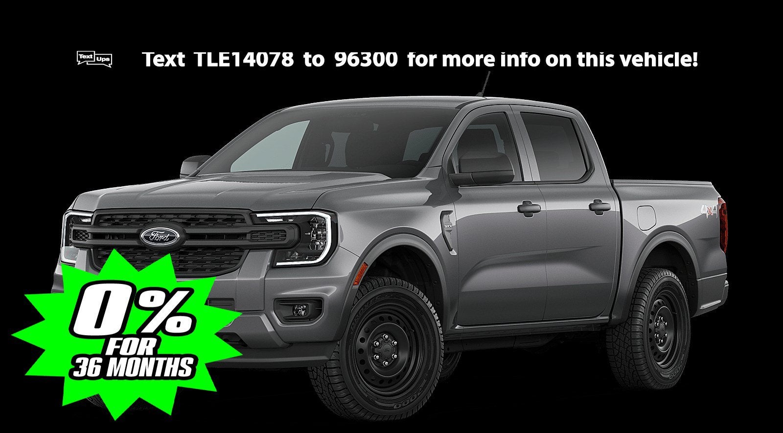Carbonized Gray Metallic 2026 Ford Ranger Pickup Truck Four-Wheel Drive Automatic