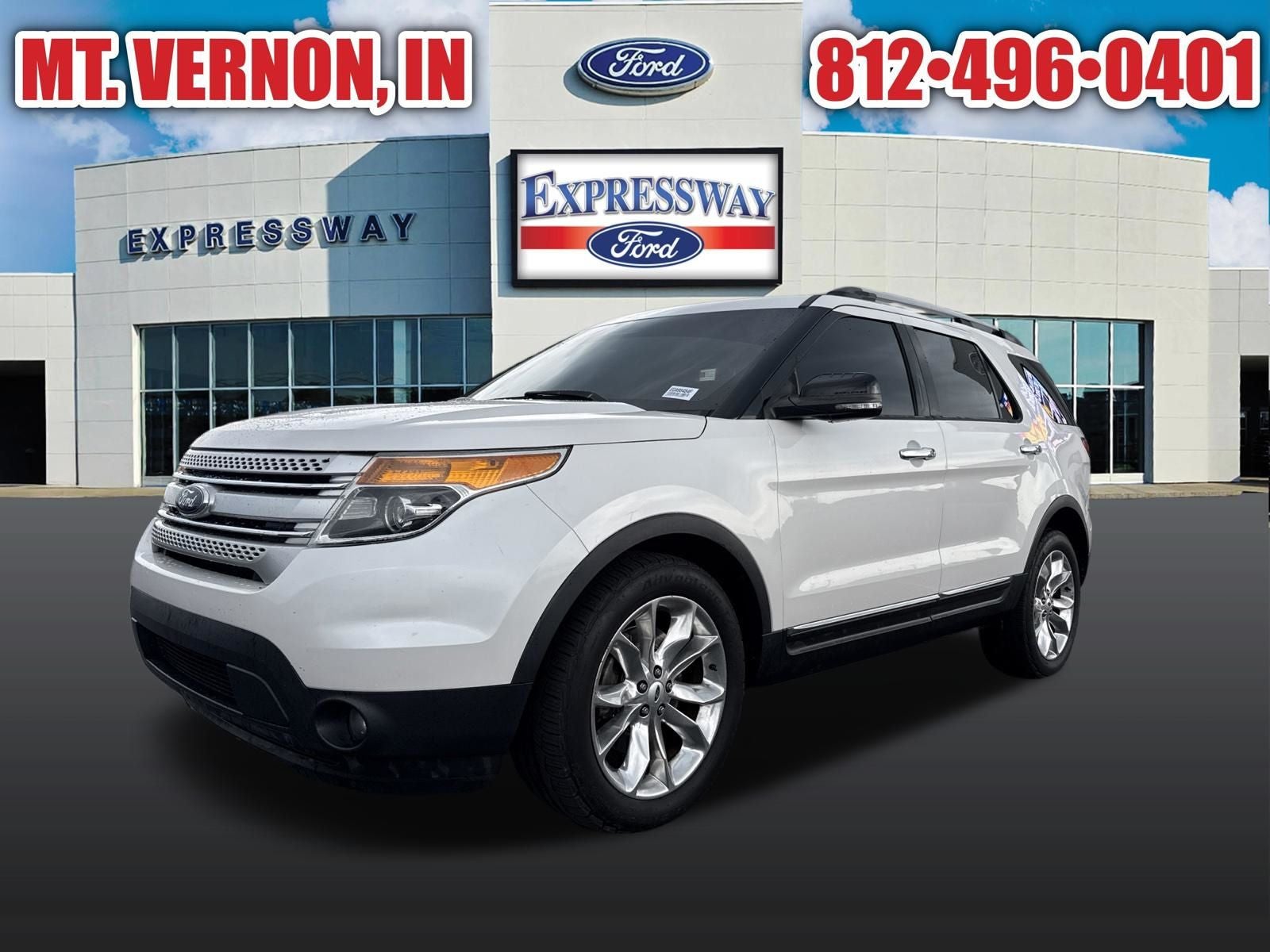 White Platinum Clearcoat Metallic 2014 Ford Explorer SUV / Crossover All-Wheel Drive Automatic