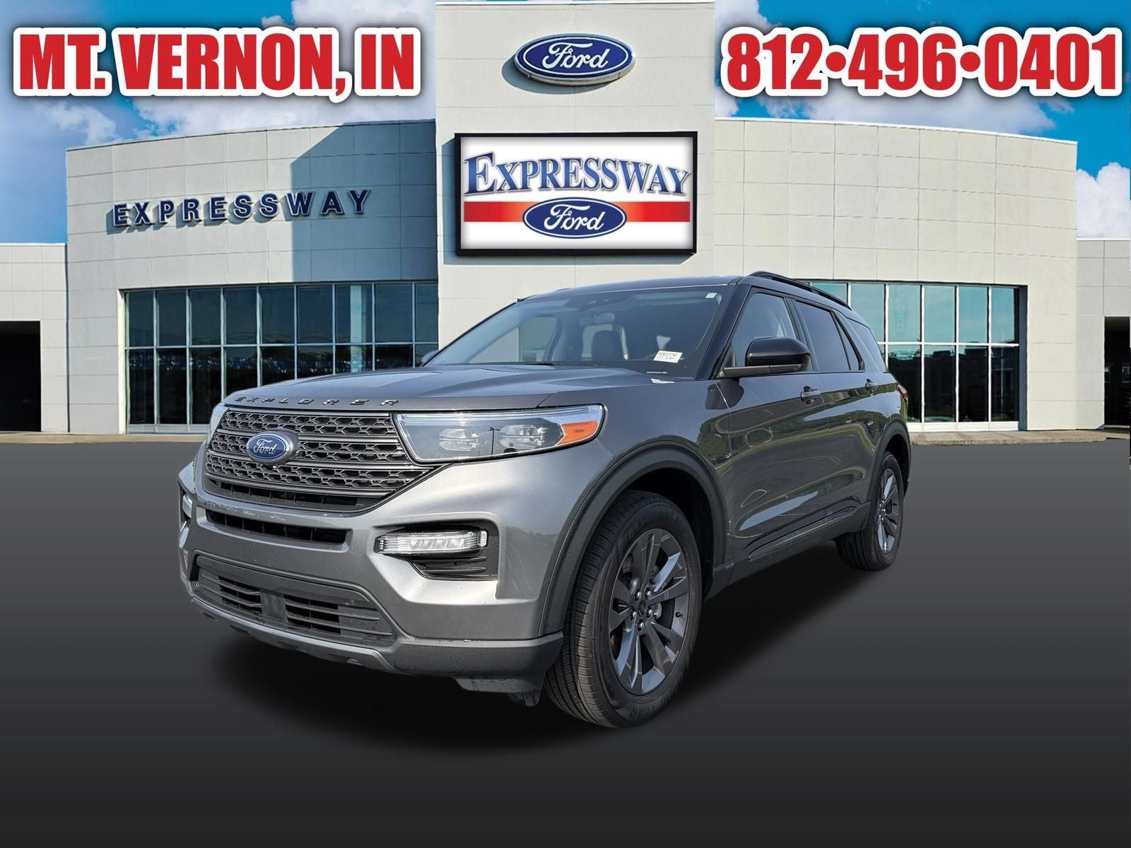 Gray Metallic 2023 Ford Explorer SUV / Crossover All-Wheel Drive Automatic