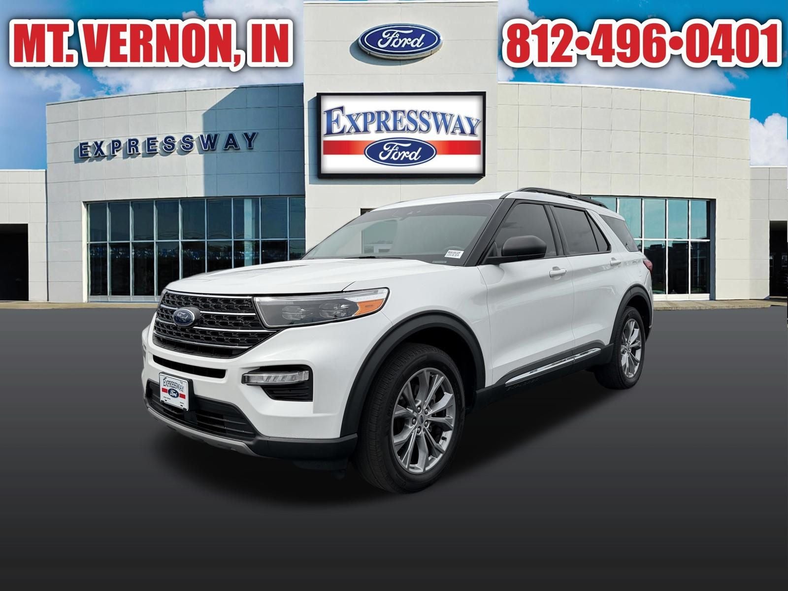 White Metallic 2022 Ford Explorer SUV / Crossover All-Wheel Drive Automatic