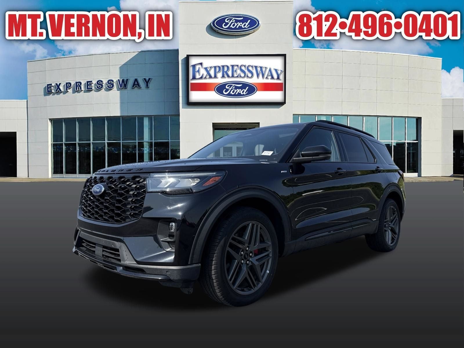 Black Metallic 2025 Ford Explorer SUV / Crossover All-Wheel Drive Automatic