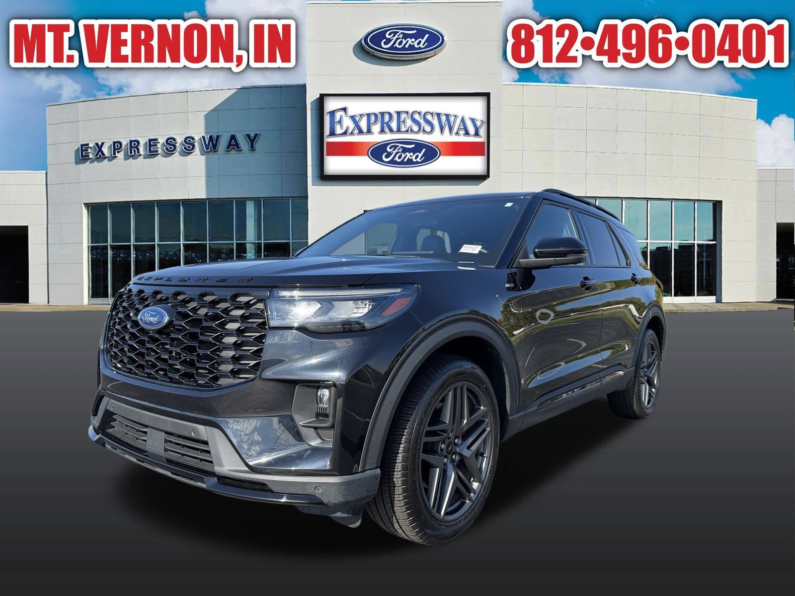 Black Metallic 2025 Ford Explorer SUV / Crossover All-Wheel Drive Automatic