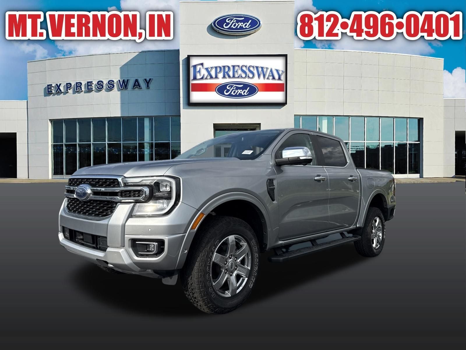 Silver Metallic 2024 Ford Ranger Pickup Truck Four-Wheel Drive Automatic
