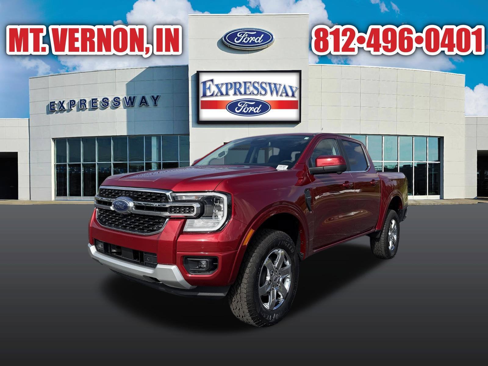 Ruby Red Metallic Tinted Clearcoat 2026 Ford Ranger Pickup Truck Four-Wheel Drive Automatic