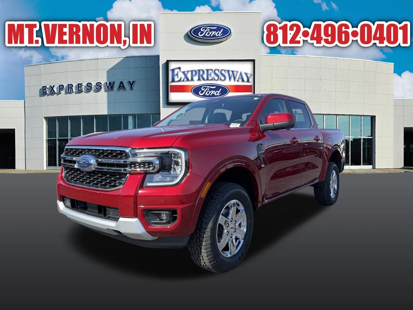 Ruby Red Metallic Tinted Clearcoat 2026 Ford Ranger Pickup Truck Four-Wheel Drive Automatic