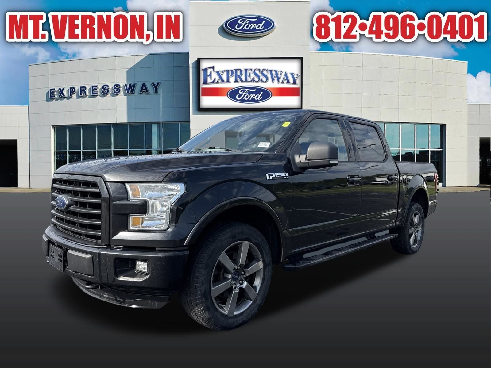 Black 2015 Ford F-150 Pickup Truck Four-Wheel Drive Automatic