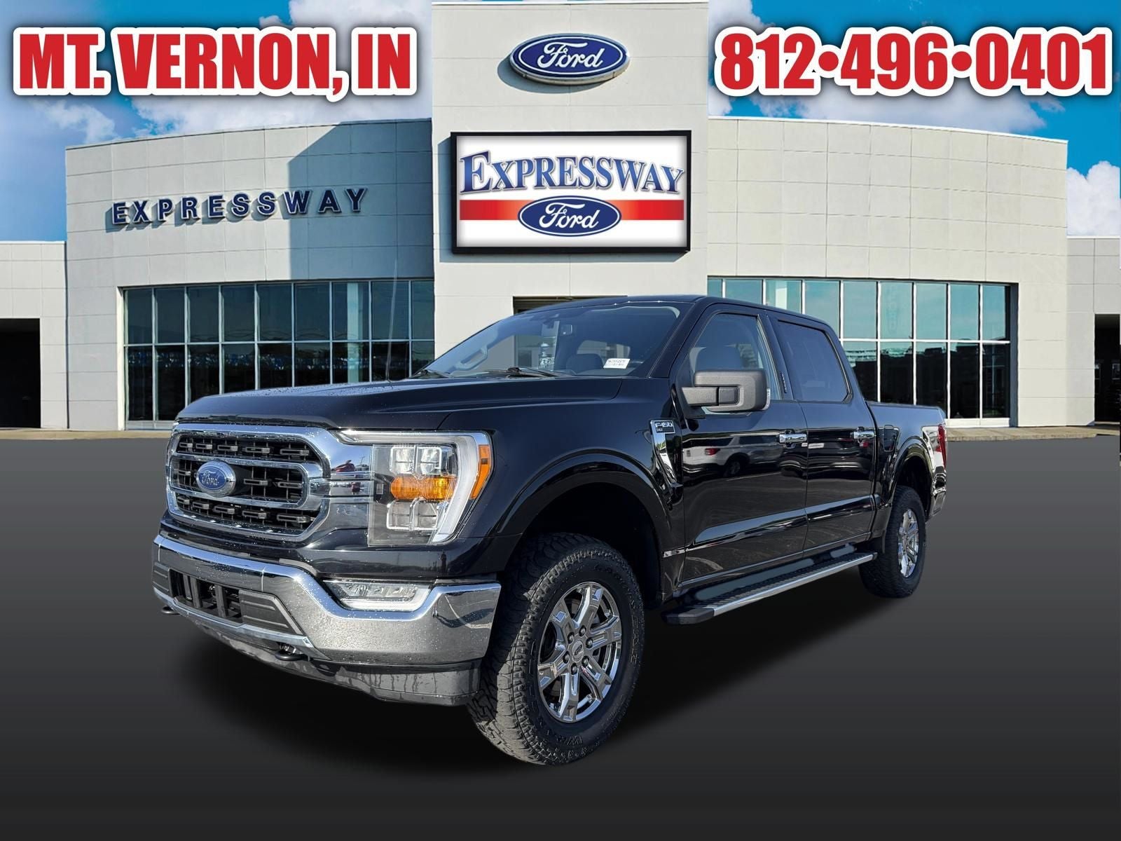 Agate Black Metallic 2022 Ford F-150 Pickup Truck Four-Wheel Drive Automatic