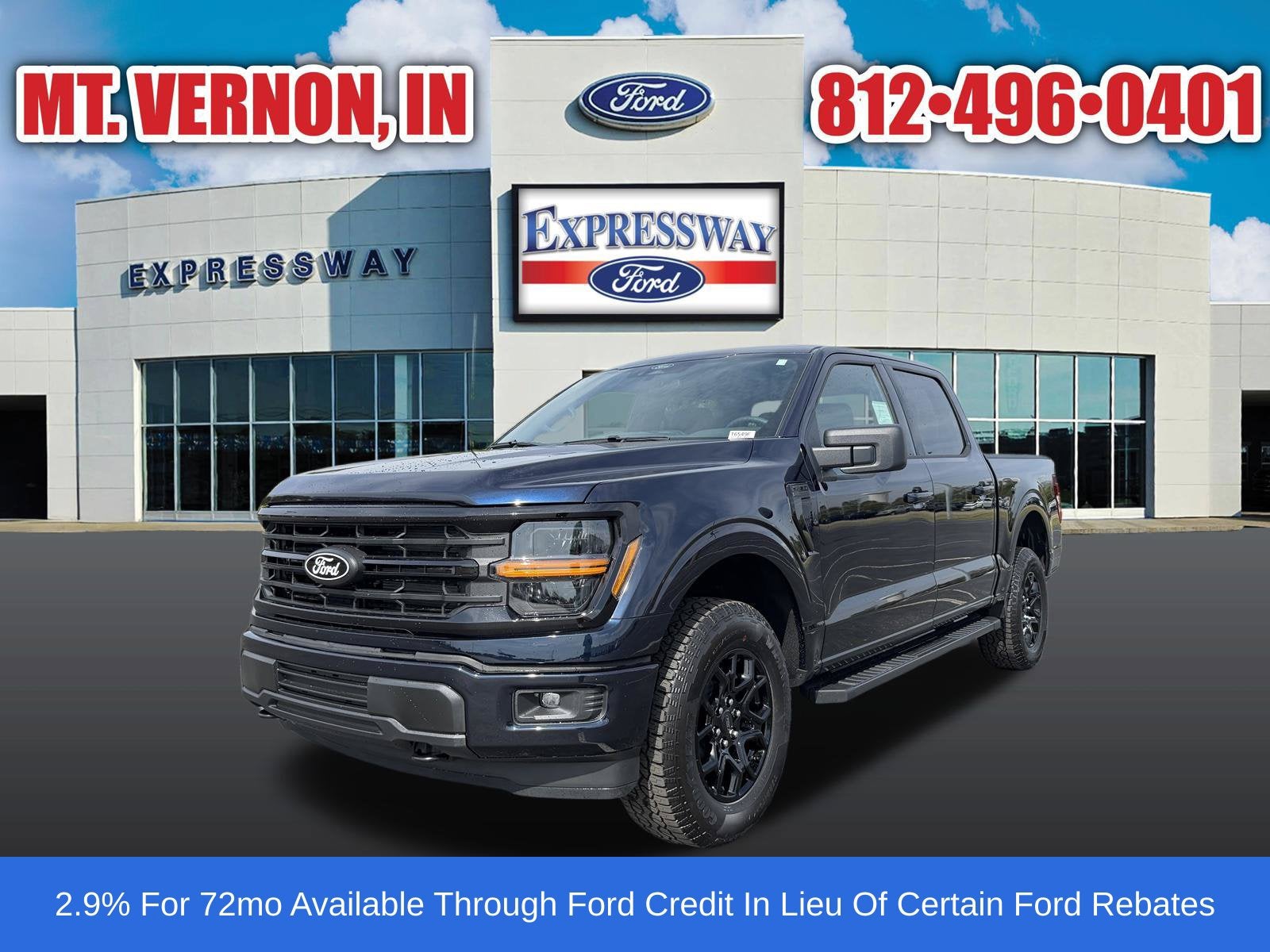 Antimatter Blue Metallic 2026 Ford F-150 Pickup Truck Four-Wheel Drive Automatic