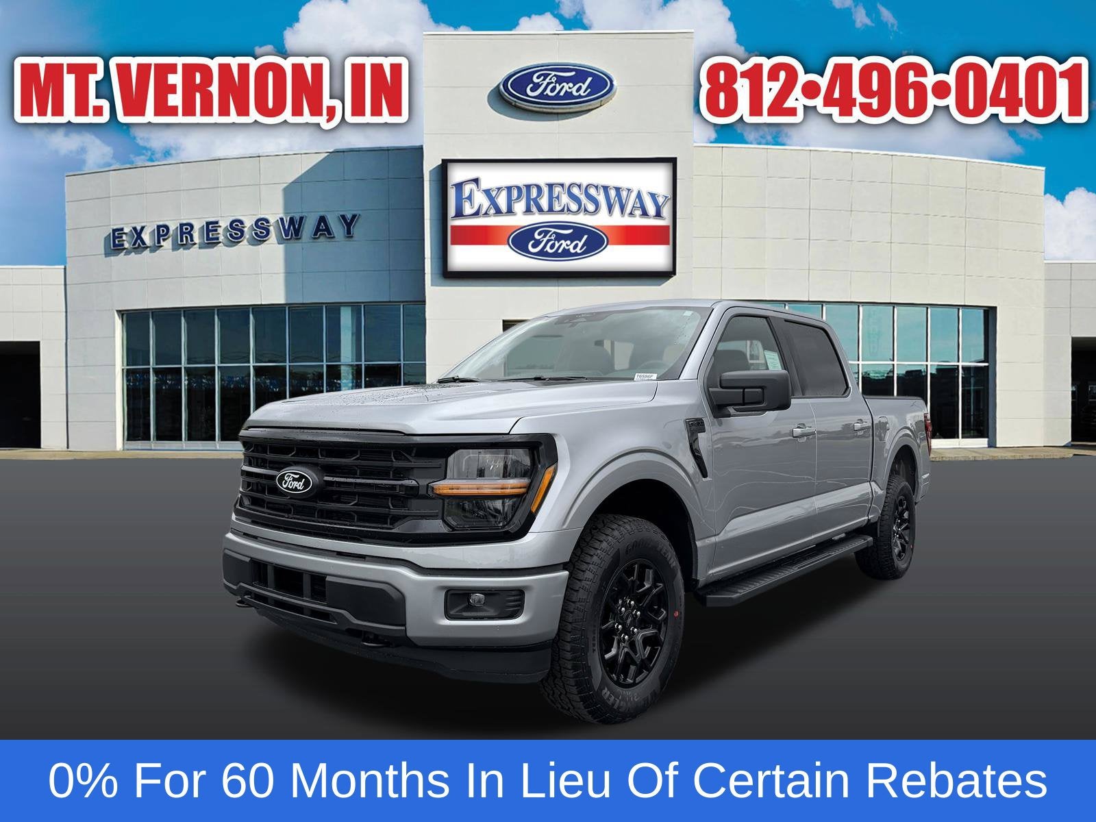 Iconic Silver Metallic 2026 Ford F-150 Pickup Truck Four-Wheel Drive Automatic