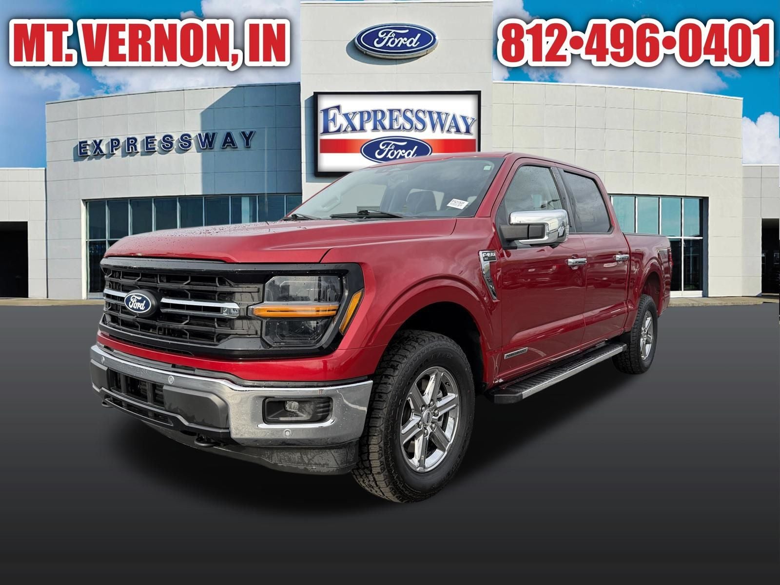 Rapid Red Metallic Tinted Clearcoat 2024 Ford F-150 Pickup Truck Four-Wheel Drive Automatic
