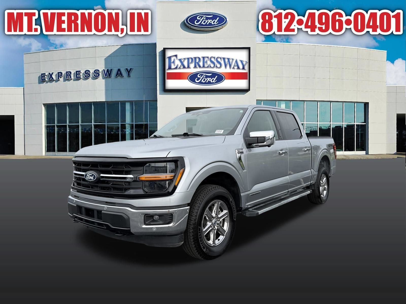Silver Metallic 2024 Ford F-150 Pickup Truck Four-Wheel Drive Automatic