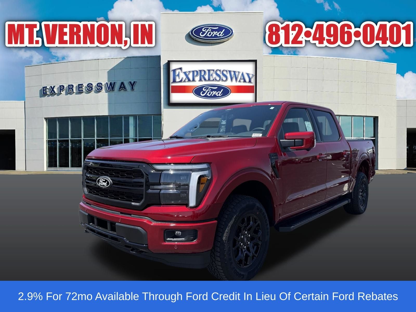 Ruby Red Metallic Tinted Clearcoat 2026 Ford F-150 Pickup Truck Four-Wheel Drive Automatic