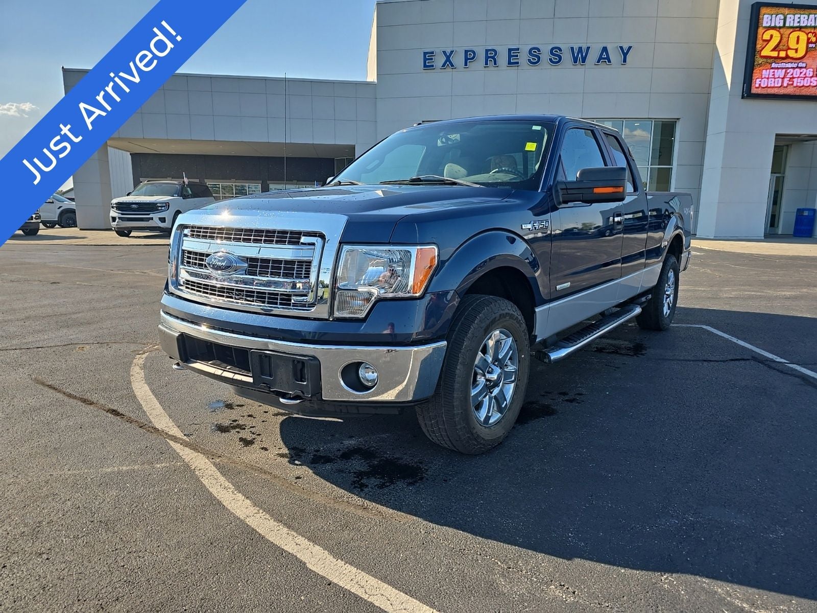 Blue 2014 Ford F-150 Pickup Truck Four-Wheel Drive Automatic