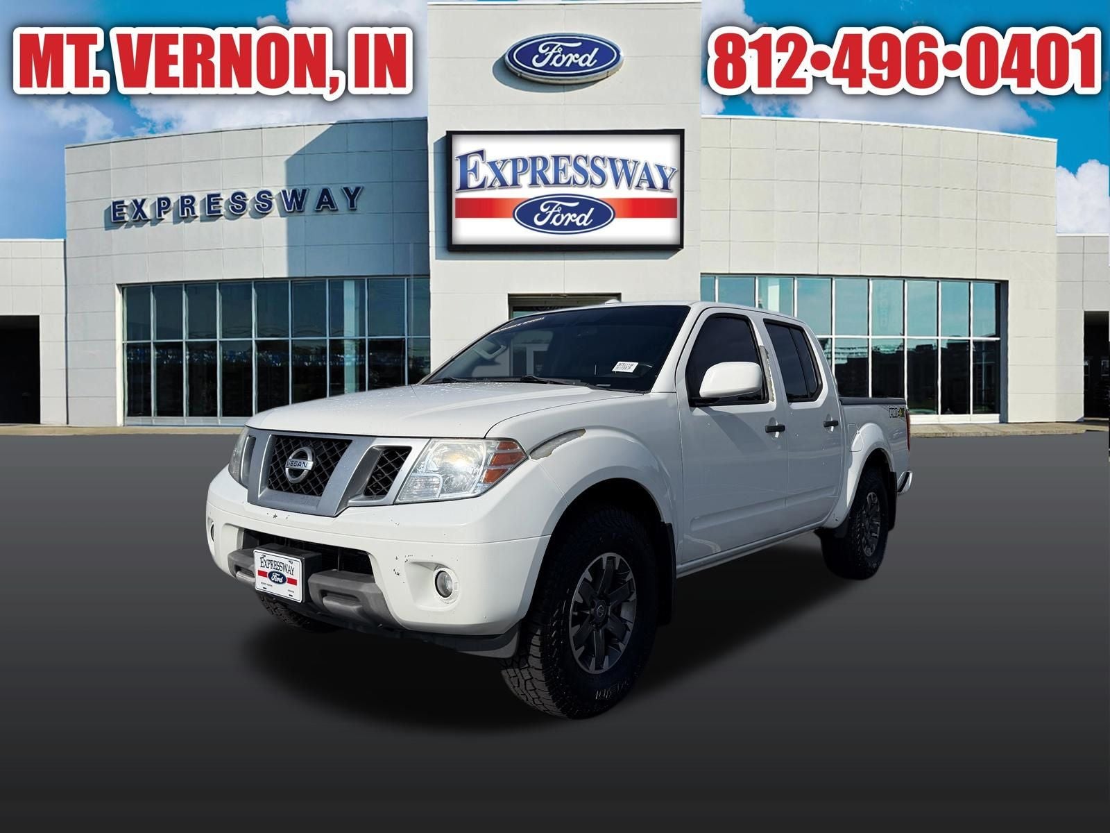 Glacier White 2018 Nissan Frontier Pickup Truck Four-Wheel Drive Automatic