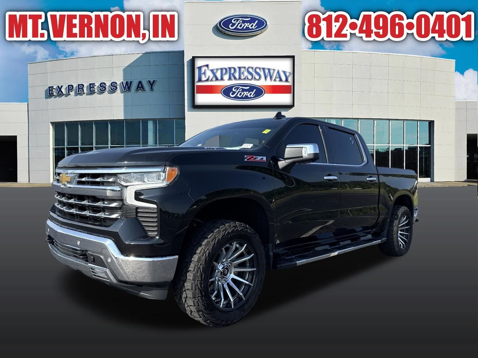 Black 2022 Chevrolet Silverado 1500 Pickup Truck Four-Wheel Drive Automatic