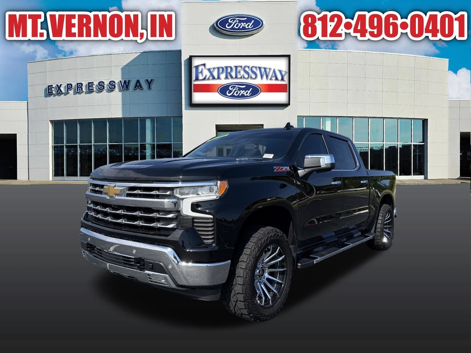 Black 2022 Chevrolet Silverado 1500 Pickup Truck Four-Wheel Drive Automatic