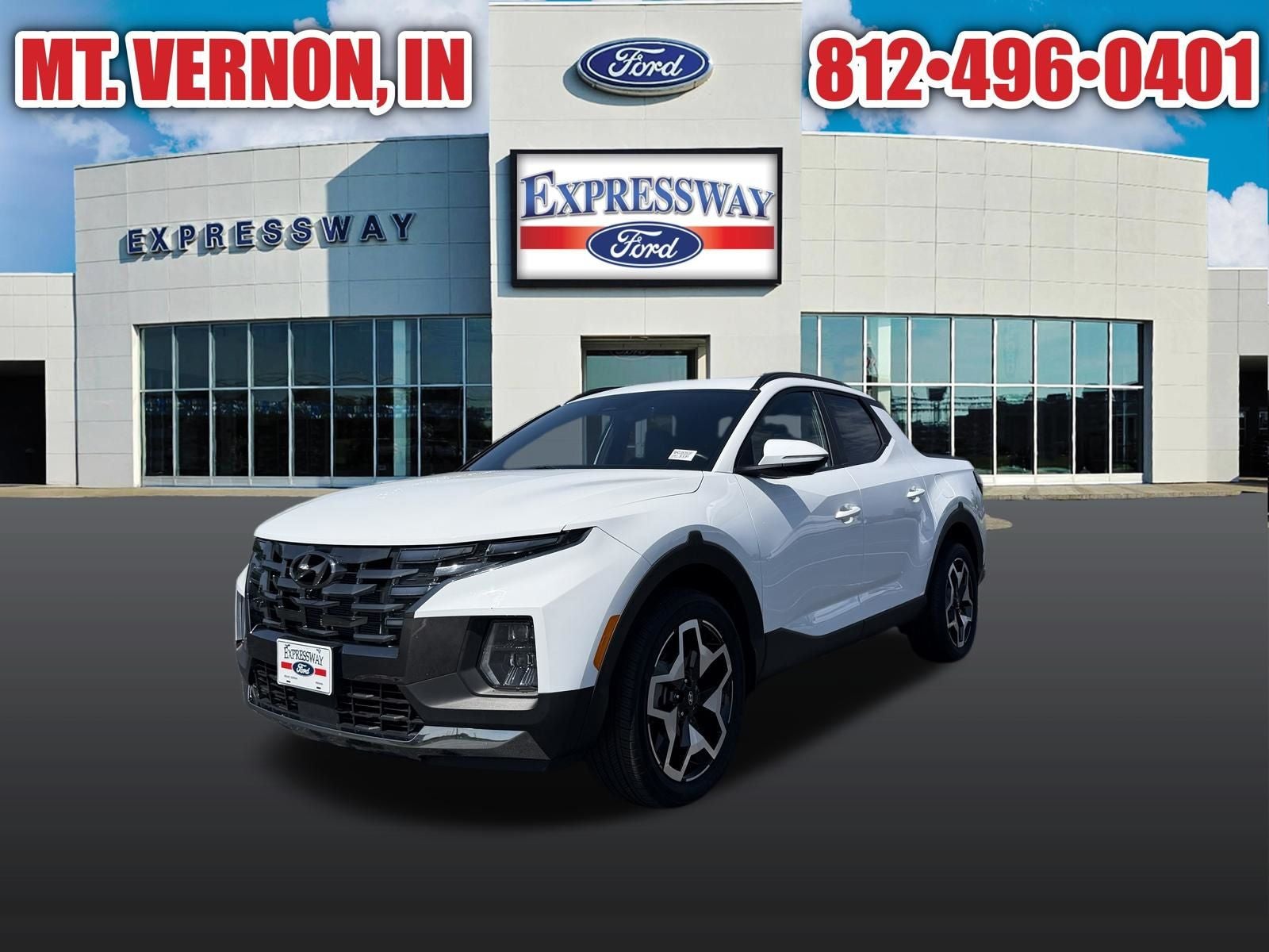 Ice White 2022 Hyundai Santa Cruz Pickup Truck All-Wheel Drive Automatic