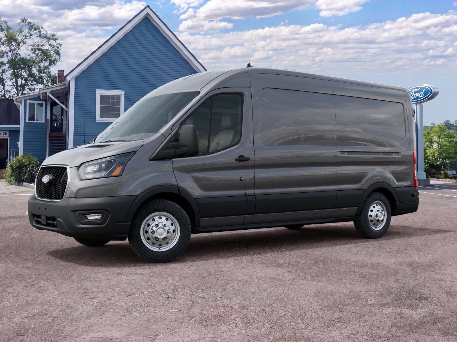 Carbonized Gray Metallic 2027 Ford Transit Cargo Van All-Wheel Drive Automatic
