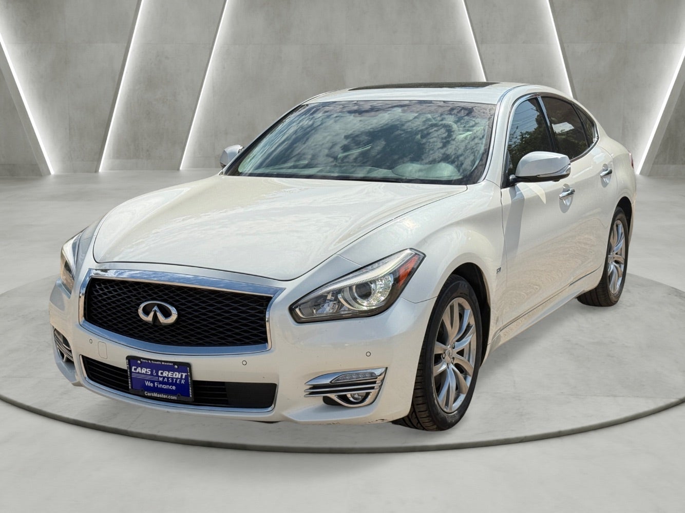 Majestic White 2019 INFINITI Q70 Sedan Rear-Wheel Drive Automatic