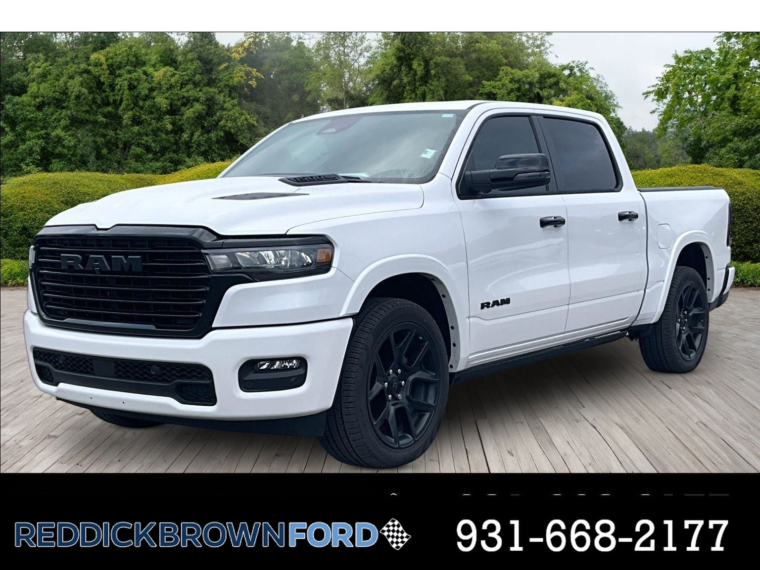 Ivory White Tri-Coat Pearlcoat 2025 RAM 1500 Pickup Truck Four-Wheel Drive 8-Speed Automatic