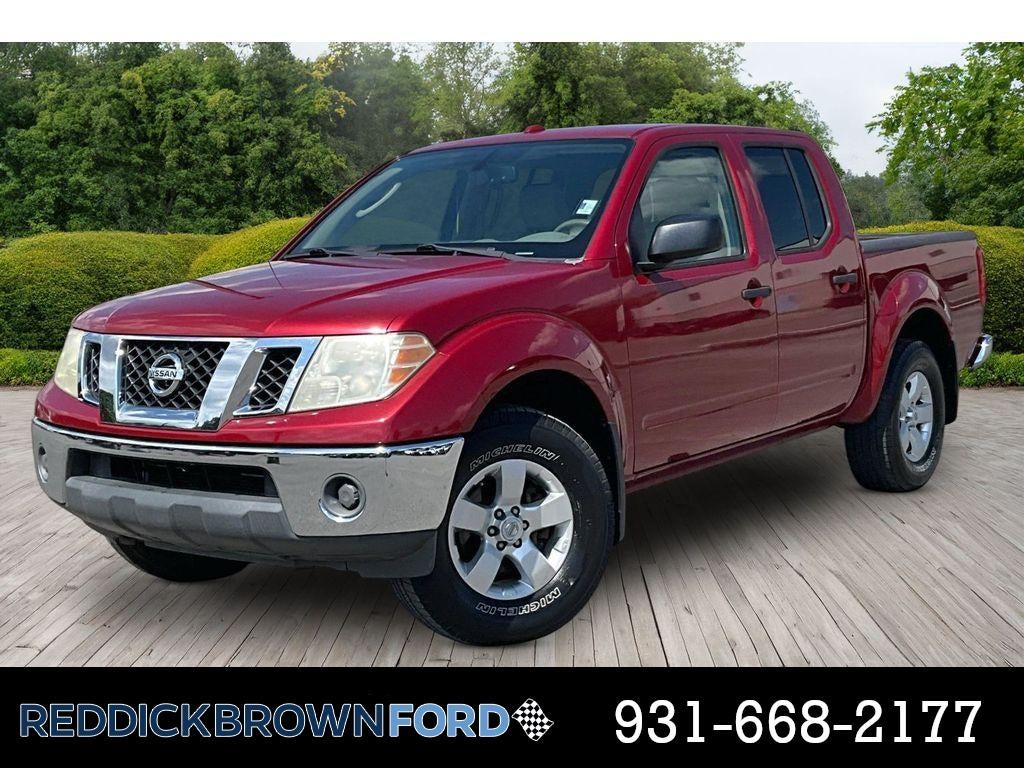 Red Brick 2011 Nissan Frontier SV Crew Cab 4WD Pickup Truck Four-Wheel Drive 5-Speed Automatic