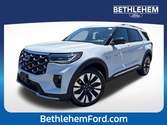 Space White Metallic 2026 Ford Explorer SUV / Crossover All-Wheel Drive Automatic