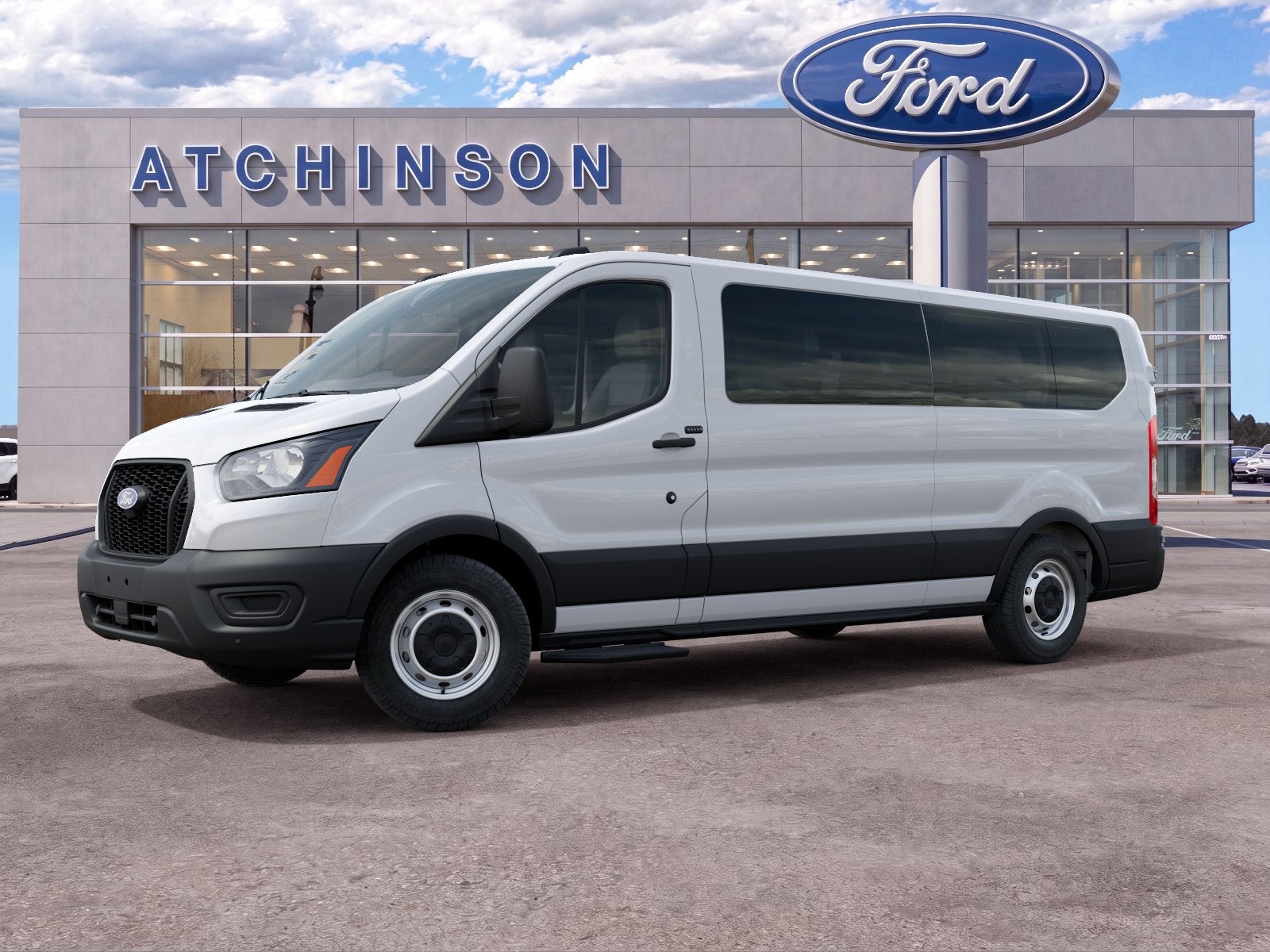 Oxford White 2027 Ford Transit Passenger Van Rear-Wheel Drive 