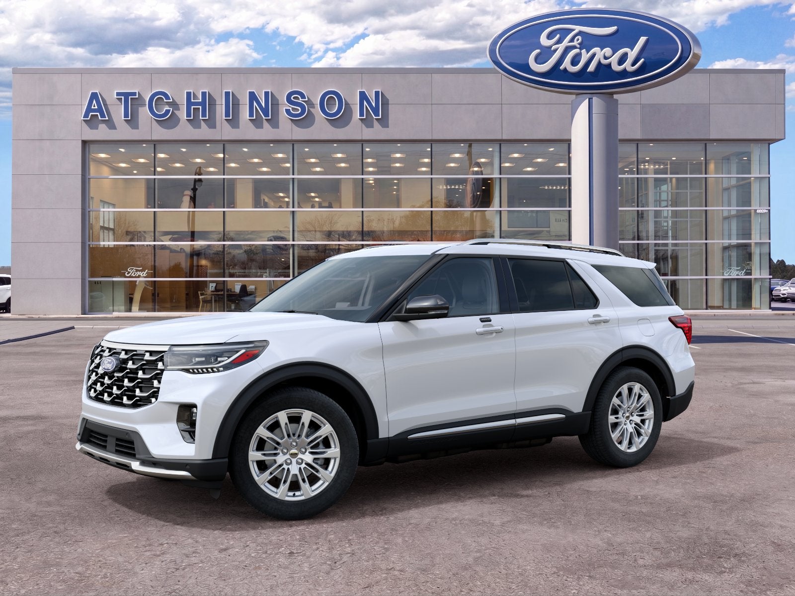 Star White Metallic Tri-Coat 2027 Ford Explorer SUV / Crossover All-Wheel Drive Automatic