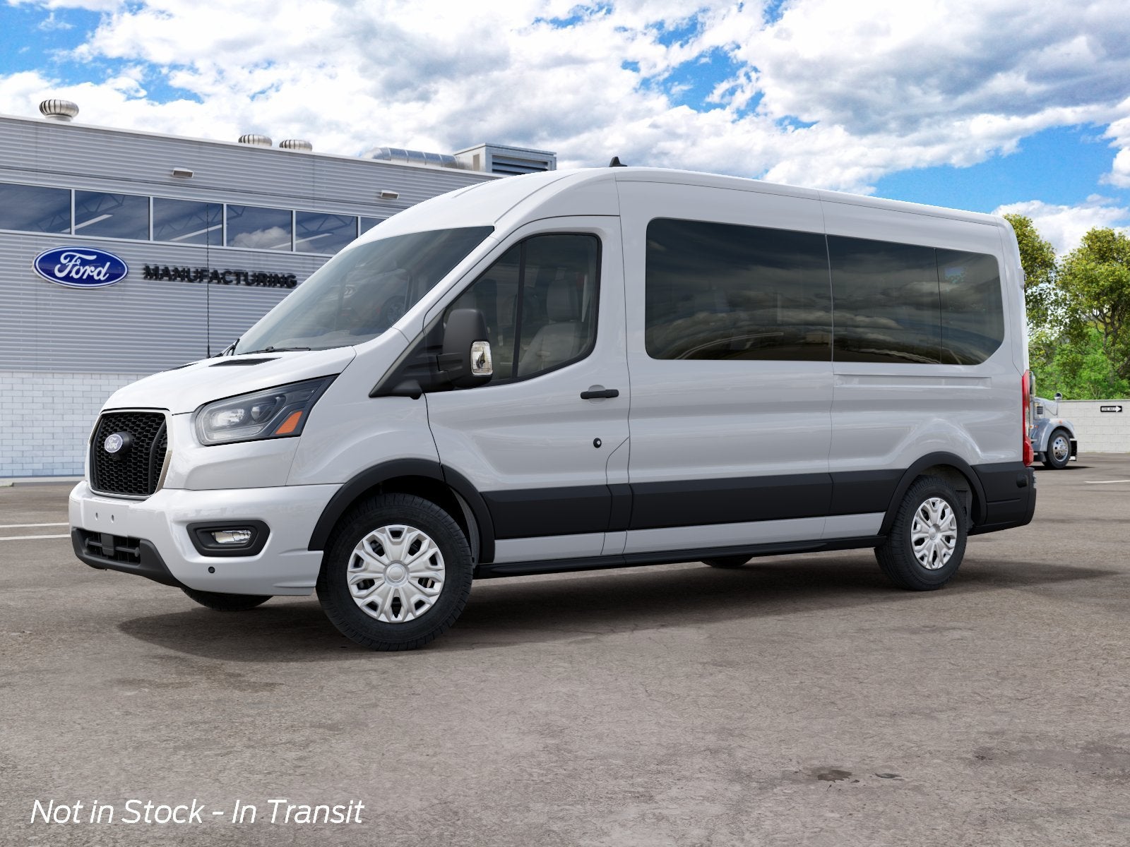 Oxford White 2027 Ford Transit Passenger Van Rear-Wheel Drive 