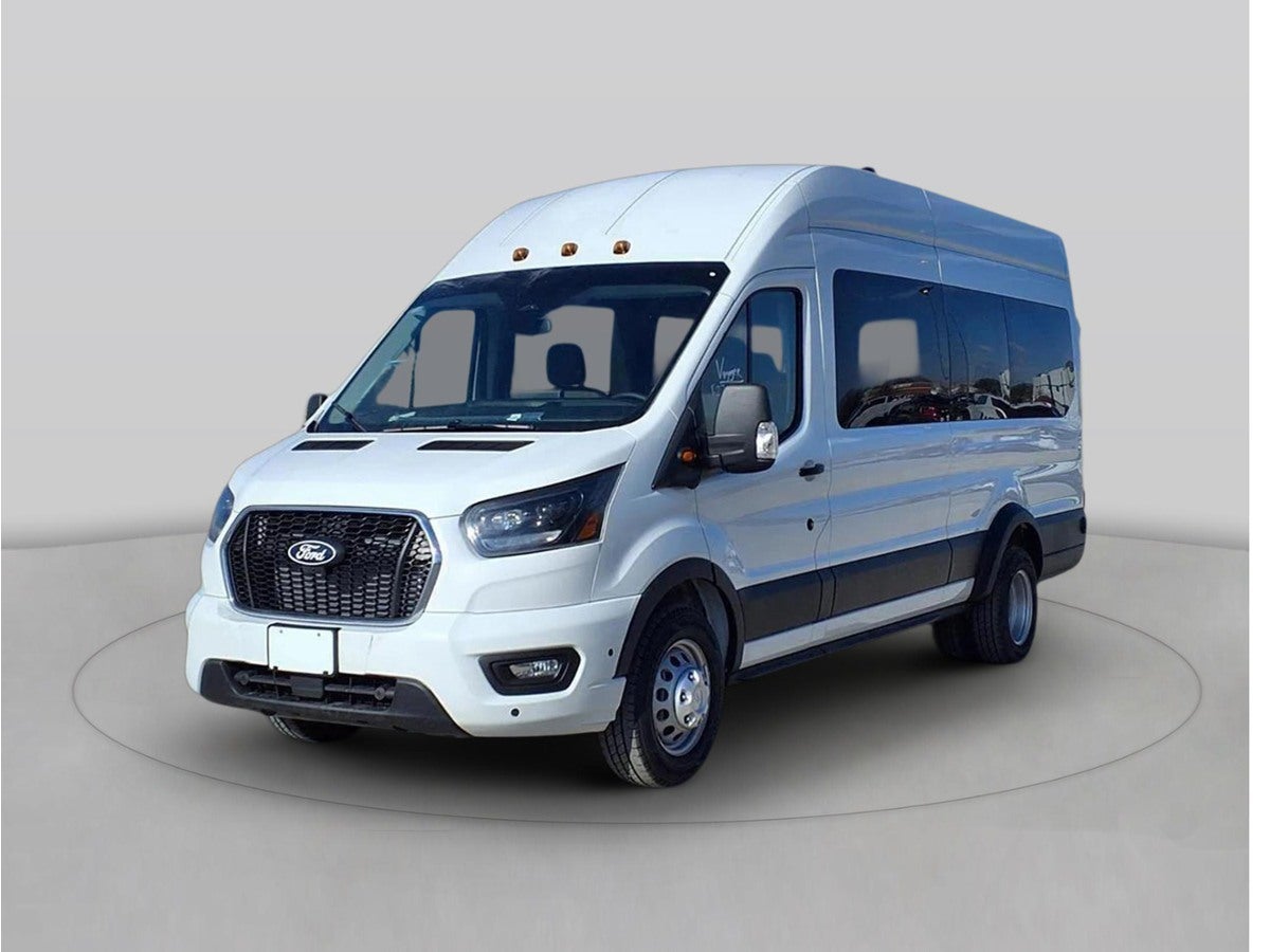 Oxford White 2026 Ford Transit Passenger 350 HD XLT High Roof Extended LB DRW AWD Van All-Wheel Drive 