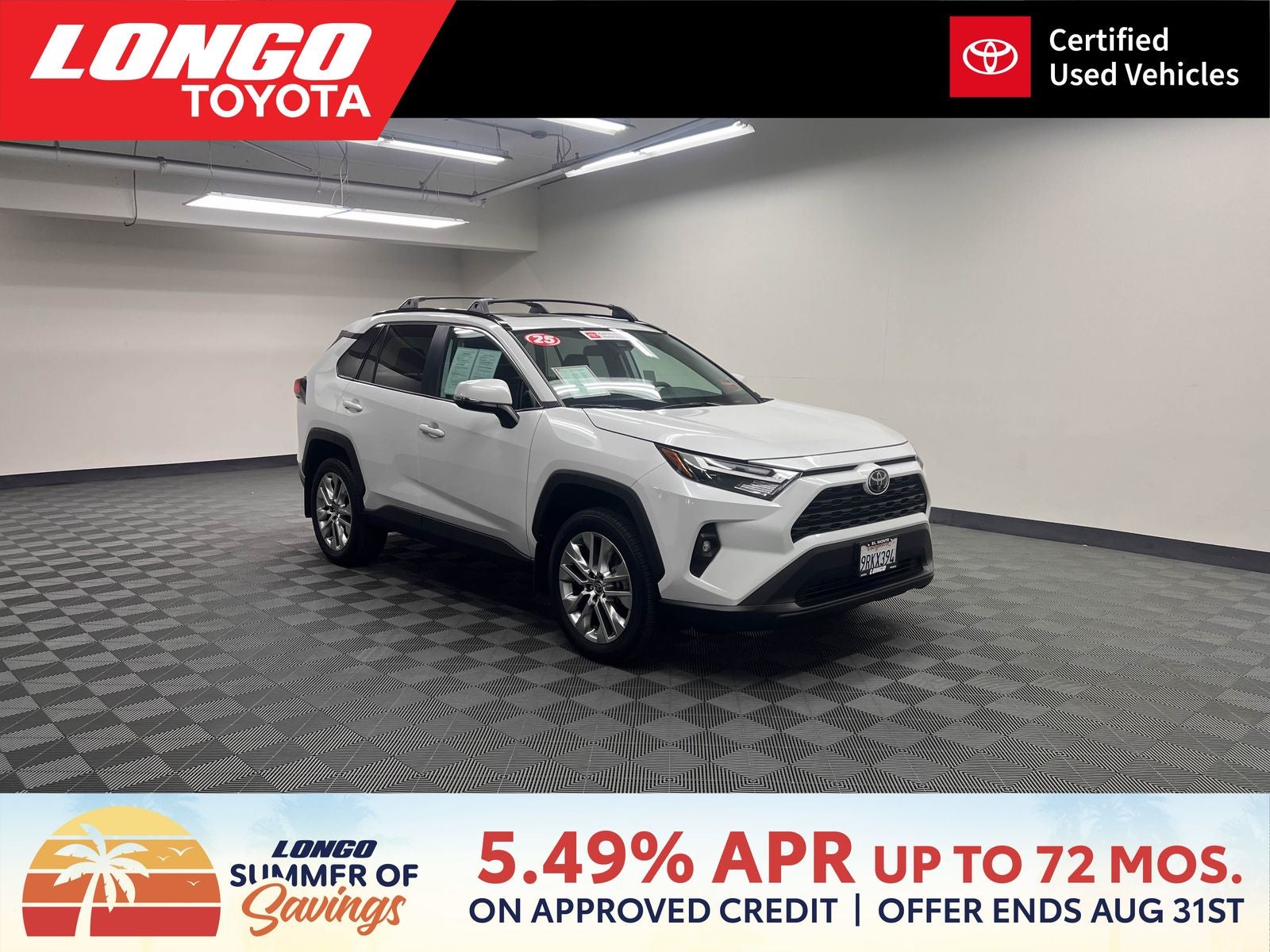 White 2025 Toyota RAV4 SUV / Crossover Front-Wheel Drive 8-Speed Automatic