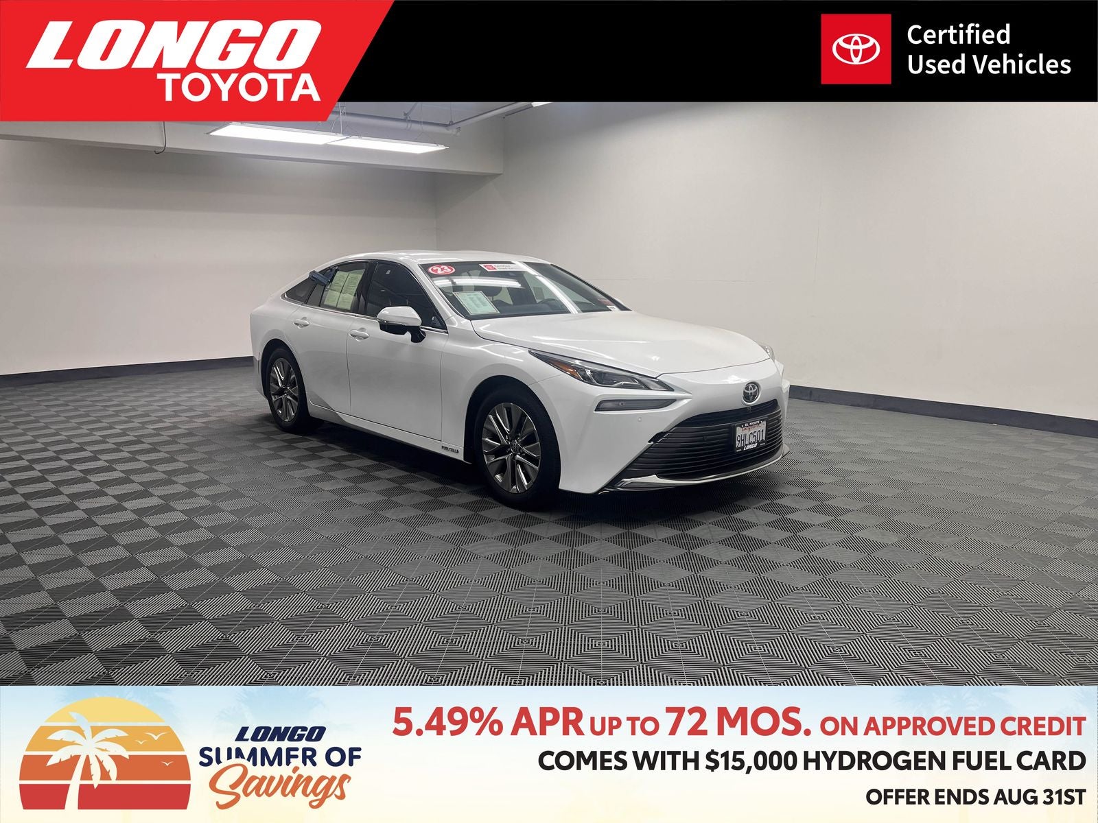 Oxygen White 2023 Toyota Mirai Sedan Rear-Wheel Drive 1-Speed Automatic