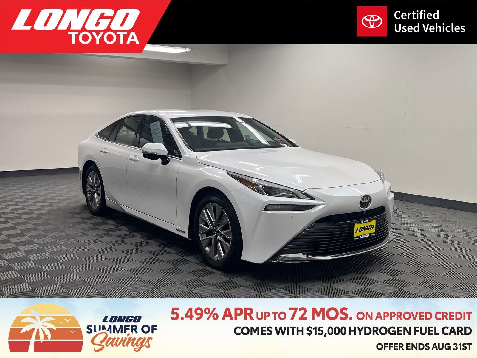 Oxygen White 2023 Toyota Mirai Sedan Rear-Wheel Drive 1-Speed Automatic