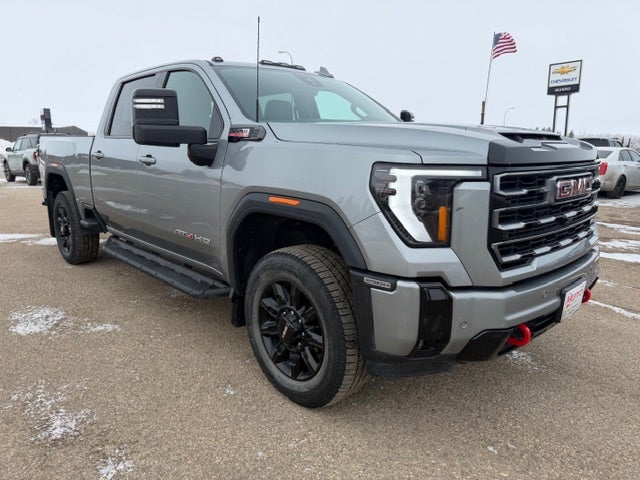 Sterling Metallic 2025 GMC Sierra 2500HD AT4 Crew Cab 4WD Pickup Truck Four-Wheel Drive Automatic