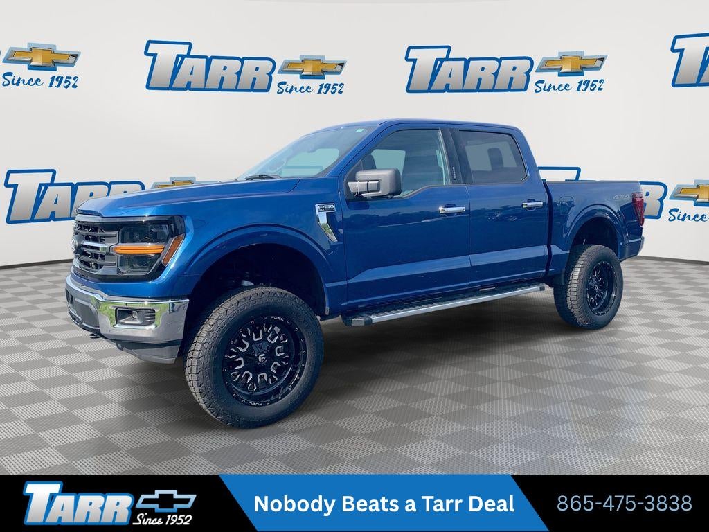 Blue 2024 Ford F-150 Pickup Truck Four-Wheel Drive Automatic