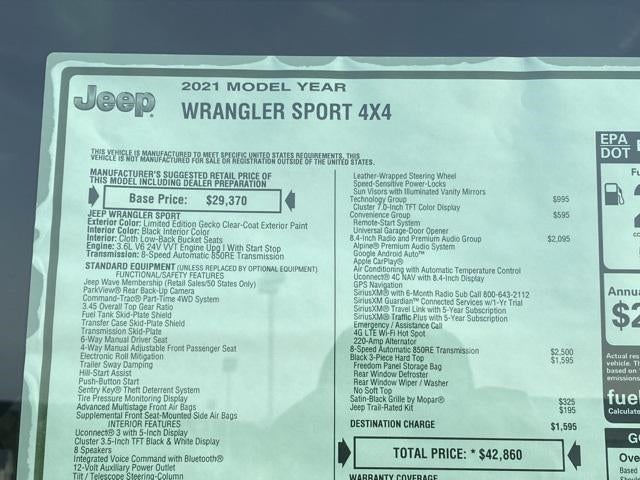 2021 Jeep Wrangler Base