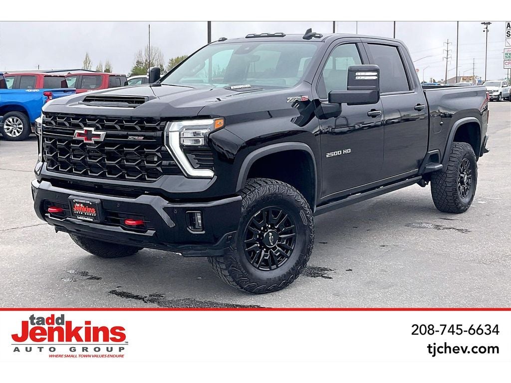 Black 2025 Chevrolet Silverado 2500HD ZR2 Crew Cab 4WD Pickup Truck Four-Wheel Drive Automatic