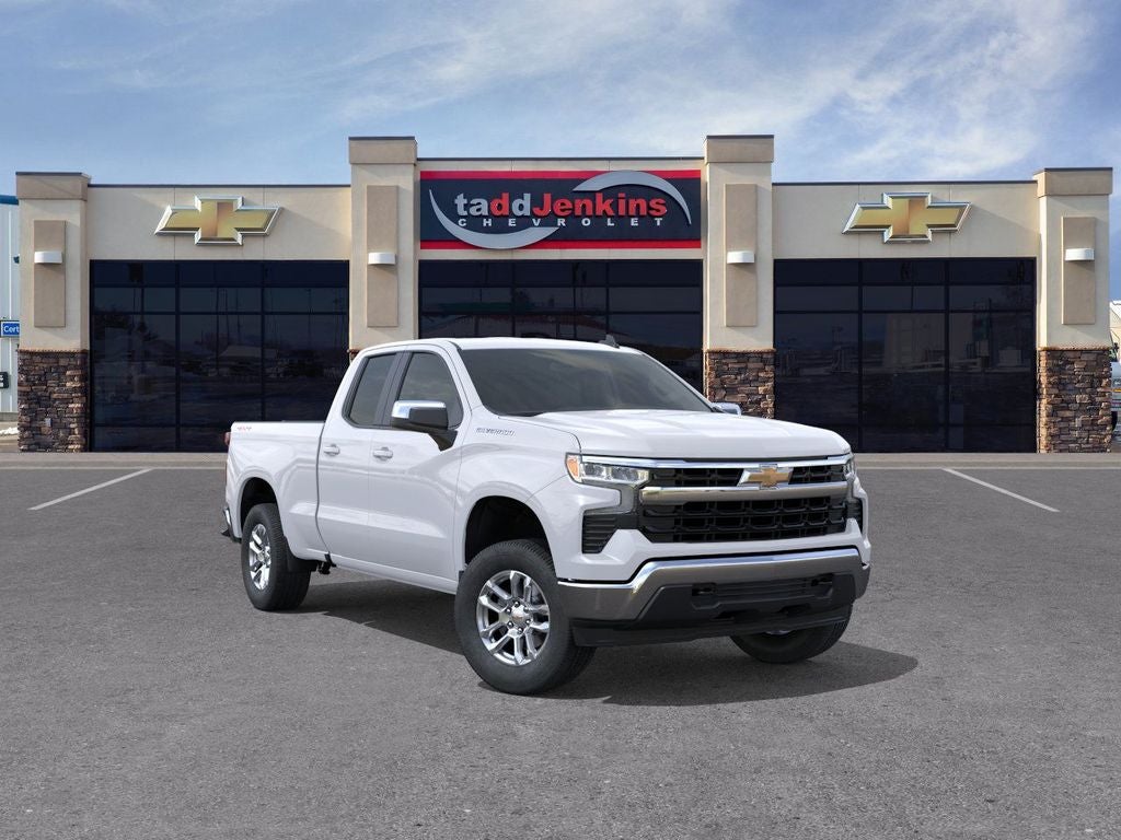 Summit White 2026 Chevrolet Silverado 1500 LT Double Cab 4WD Pickup Truck Four-Wheel Drive Automatic