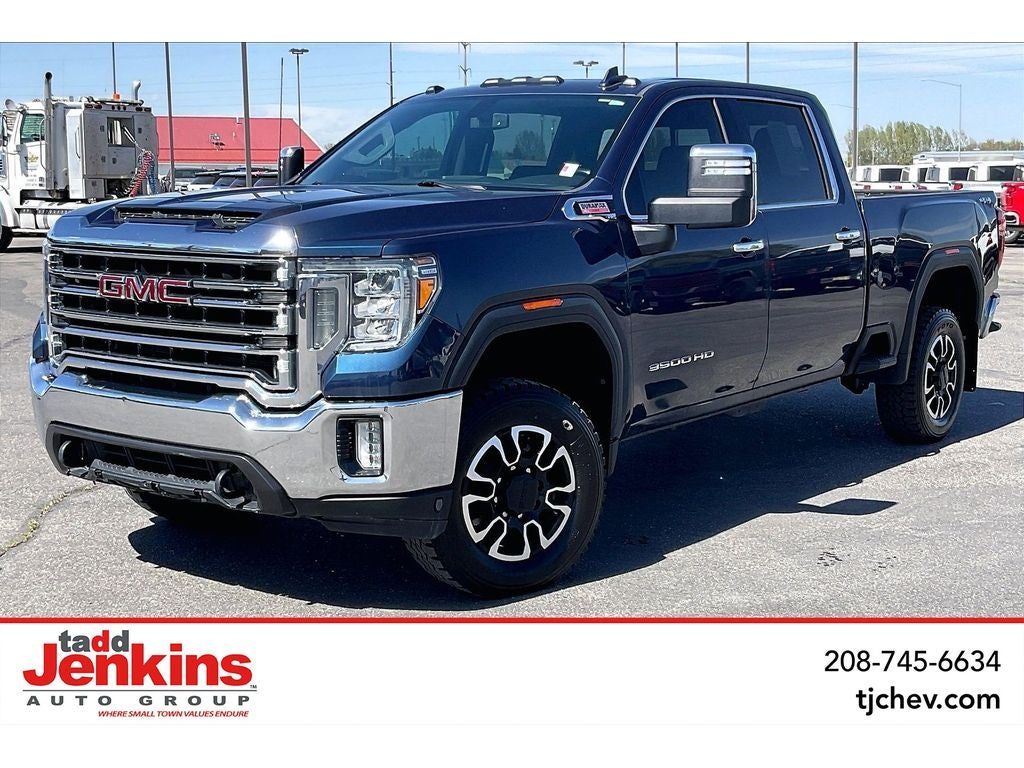 Pacific Blue Metallic 2020 GMC Sierra 3500HD Pickup Truck Four-Wheel Drive Automatic