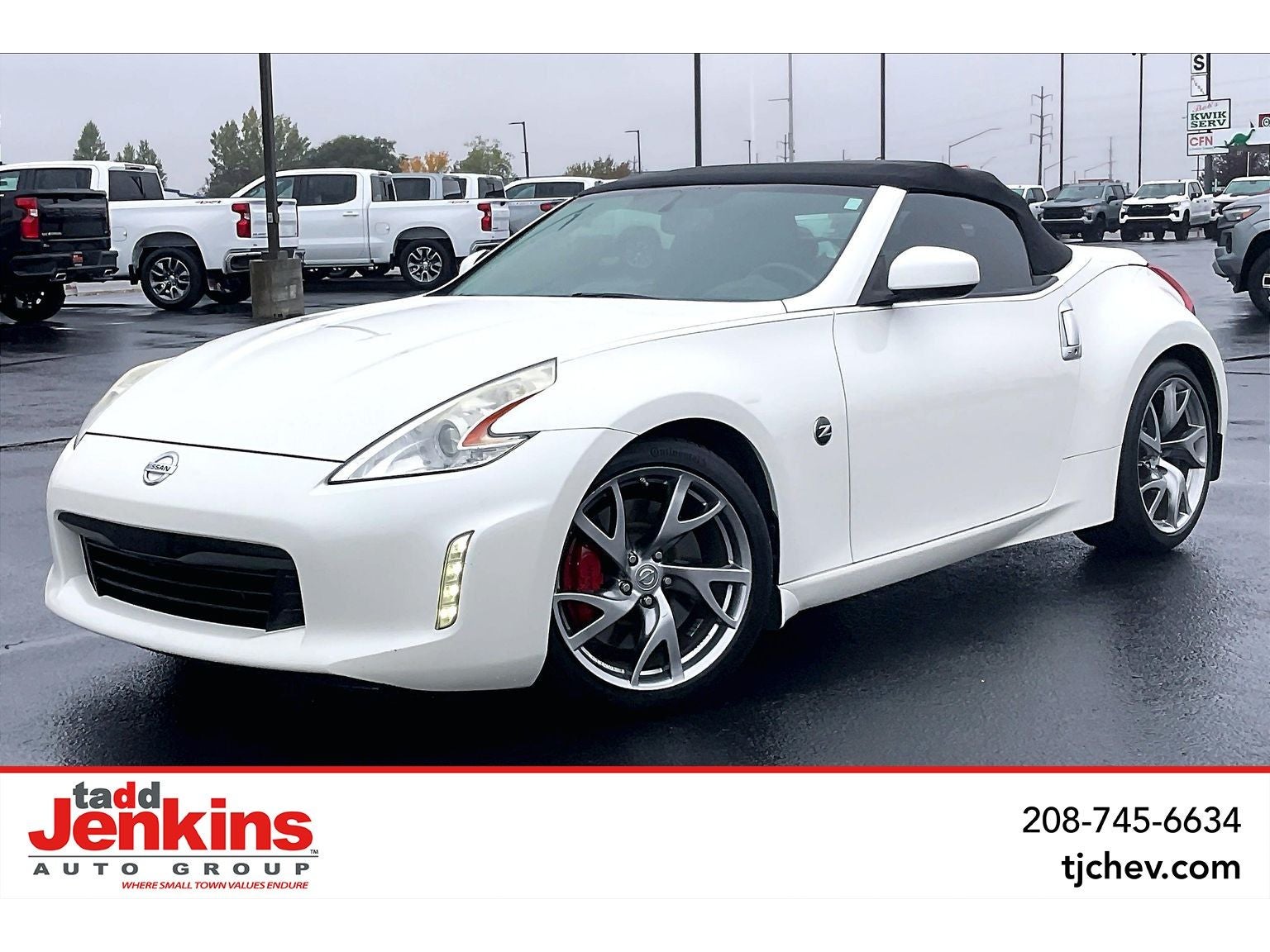 White 2014 Nissan 370Z Convertible Rear-Wheel Drive Automatic