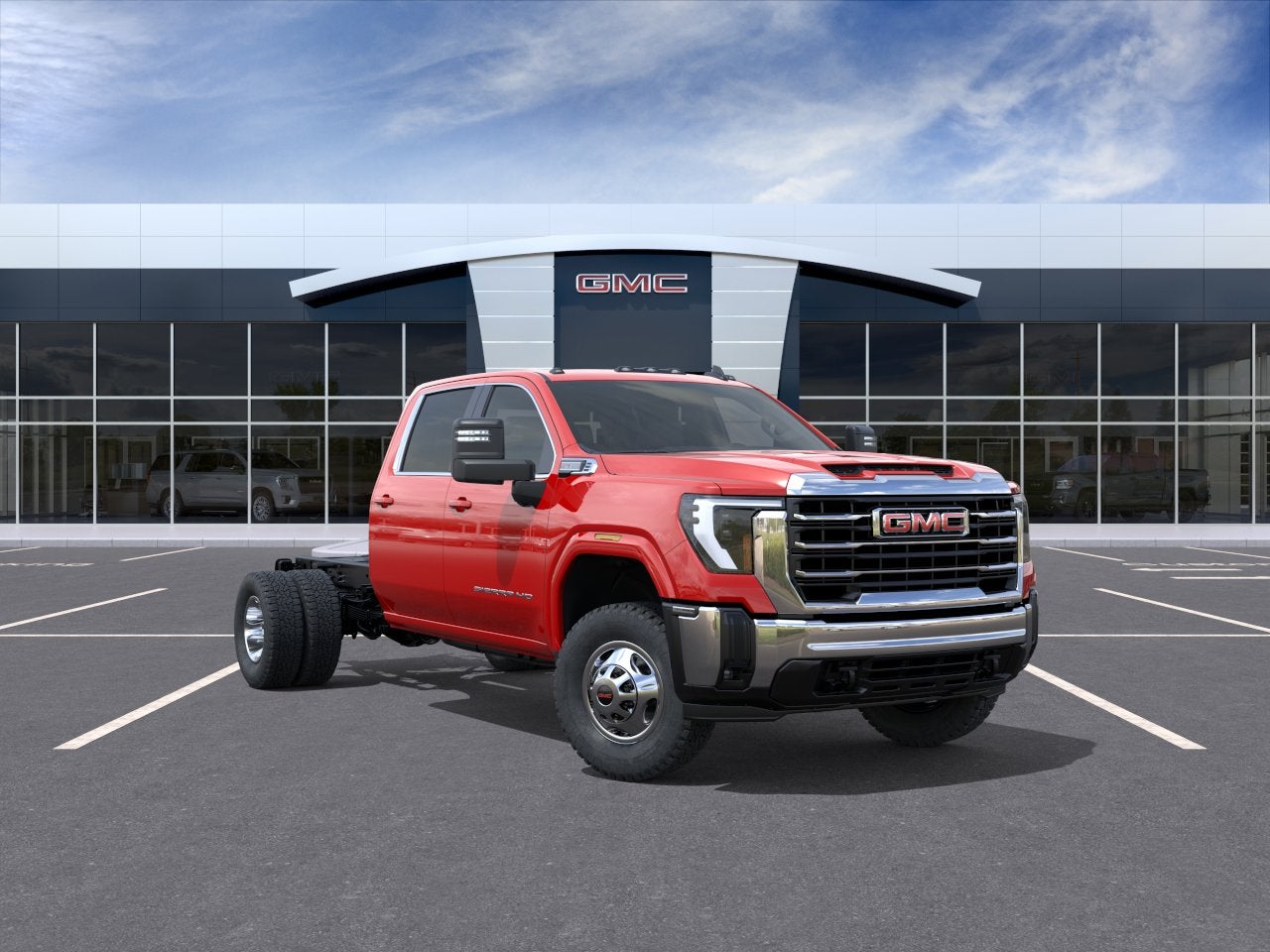 Cardinal Red 2026 GMC Sierra 3500HD Pickup Truck Four-Wheel Drive Automatic