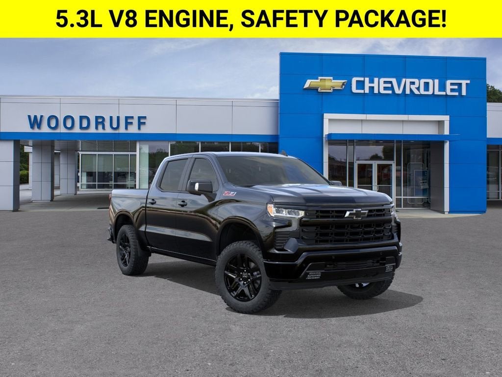 Black 2026 Chevrolet Silverado 1500 RST Crew Cab 4WD Pickup Truck Four-Wheel Drive 10-Speed Automatic