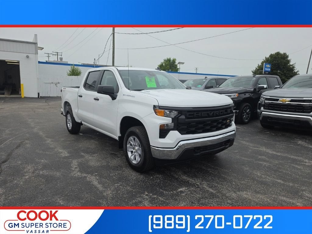 Summit White 2026 Chevrolet Silverado 1500 Pickup Truck Four-Wheel Drive Automatic