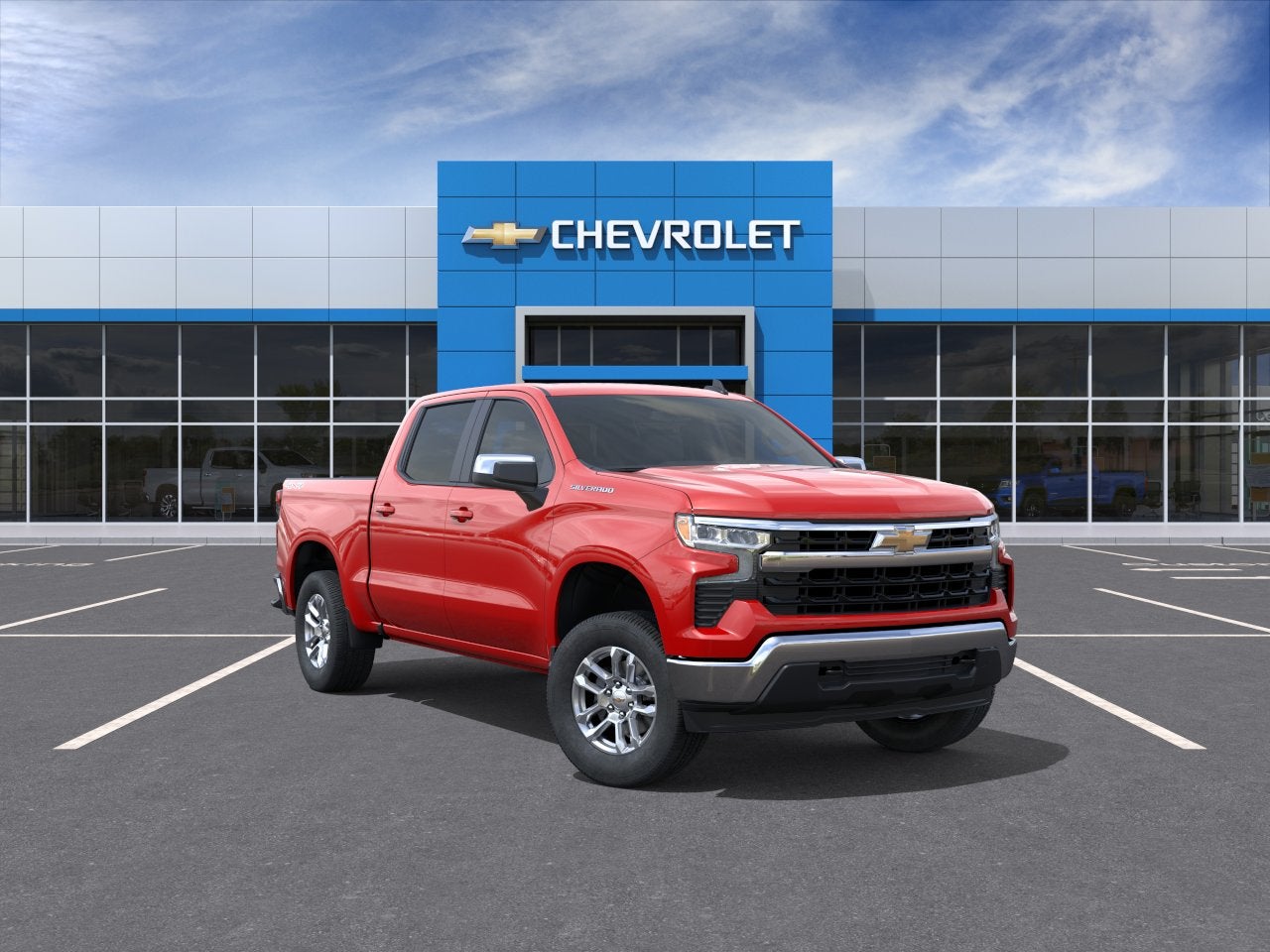 Red Hot 2026 Chevrolet Silverado 1500 Pickup Truck Four-Wheel Drive Automatic