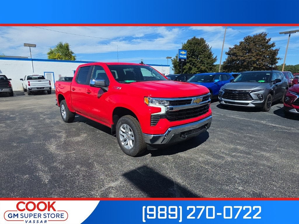 Red Hot 2026 Chevrolet Silverado 1500 Pickup Truck Four-Wheel Drive Automatic