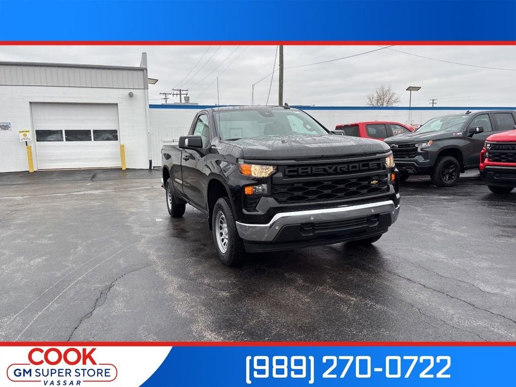 Black 2026 Chevrolet Silverado 1500 Pickup Truck Four-Wheel Drive Automatic
