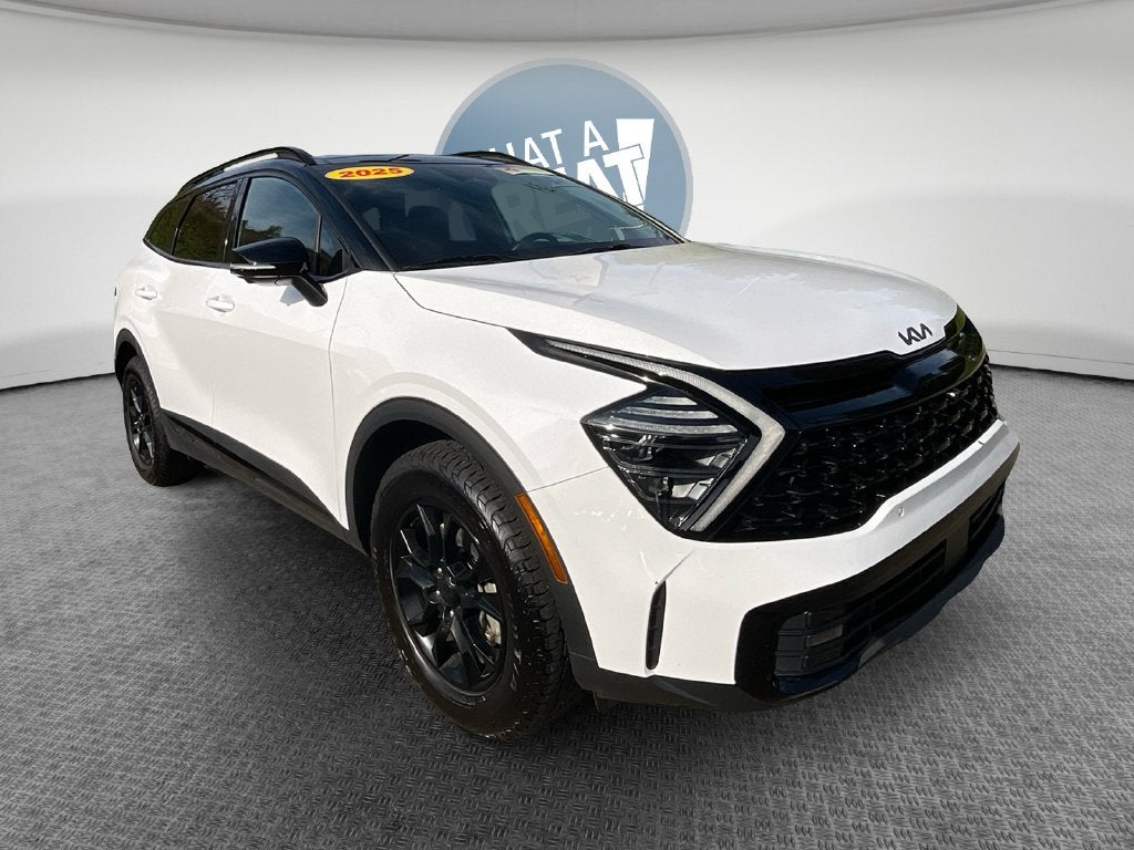 Glacier White Pearl/Ebony Black Roof 2025 Kia Sportage SUV / Crossover All-Wheel Drive 8-Speed Automatic
