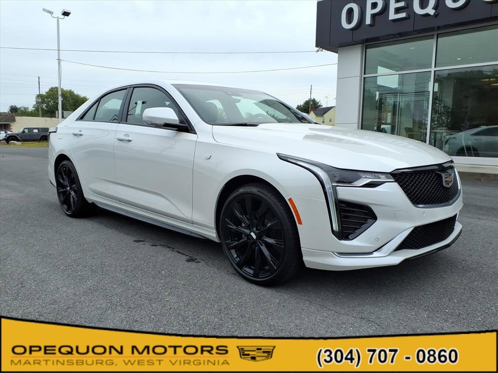 Crystal White Tricoat 2025 Cadillac CT4 Sport AWD Sedan All-Wheel Drive Automatic