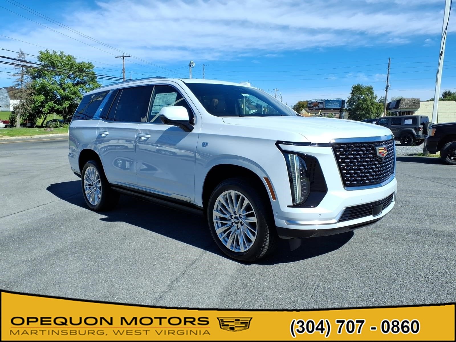 Vibrant White Tricoat 2026 Cadillac Escalade SUV / Crossover Four-Wheel Drive Automatic